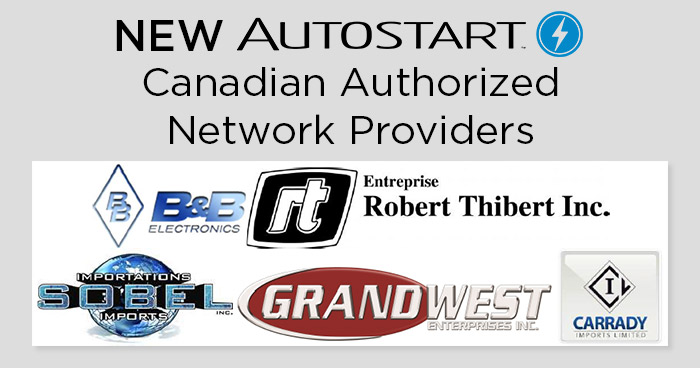 New Autostart Canadian Authorized Network Providers